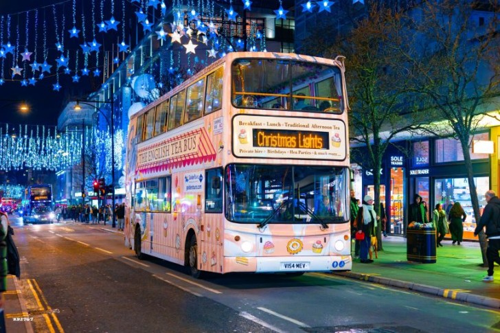 See Christmas Lights on the Afternoon Tea Bus